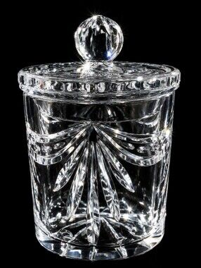 Leaded Crystal Unsigned Lidded Biscuit Cookie Jar Bath Bombs Dog Treats Display